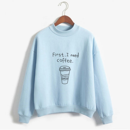 Strawberry Print Cotton Hoodie Long Sleeve Pullover