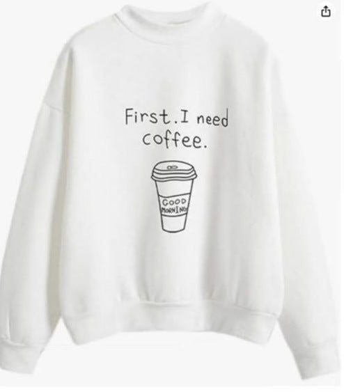 Strawberry Print Cotton Hoodie Long Sleeve Pullover
