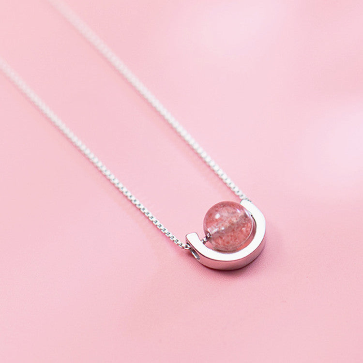 Strawberry quartz necklace