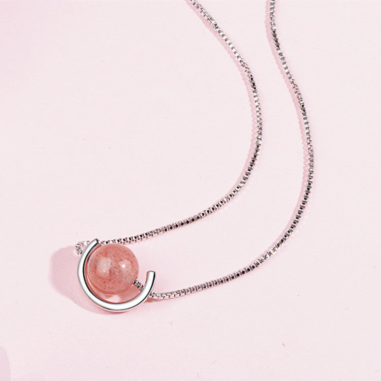 Strawberry quartz necklace