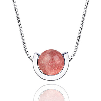 Strawberry quartz necklace