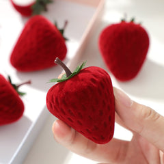 Red Cute Strawberry Ring Box