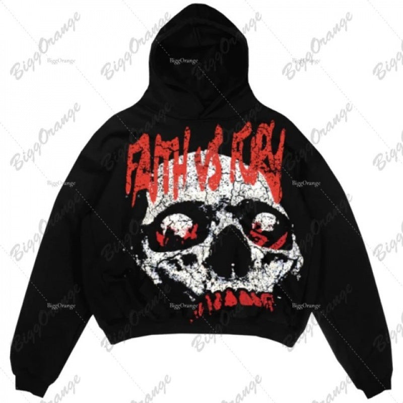 Street Fashion Brand Skull Pullover Sweat