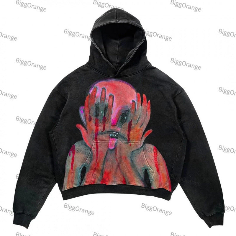 Street Fashion Brand Skull Pullover Sweat