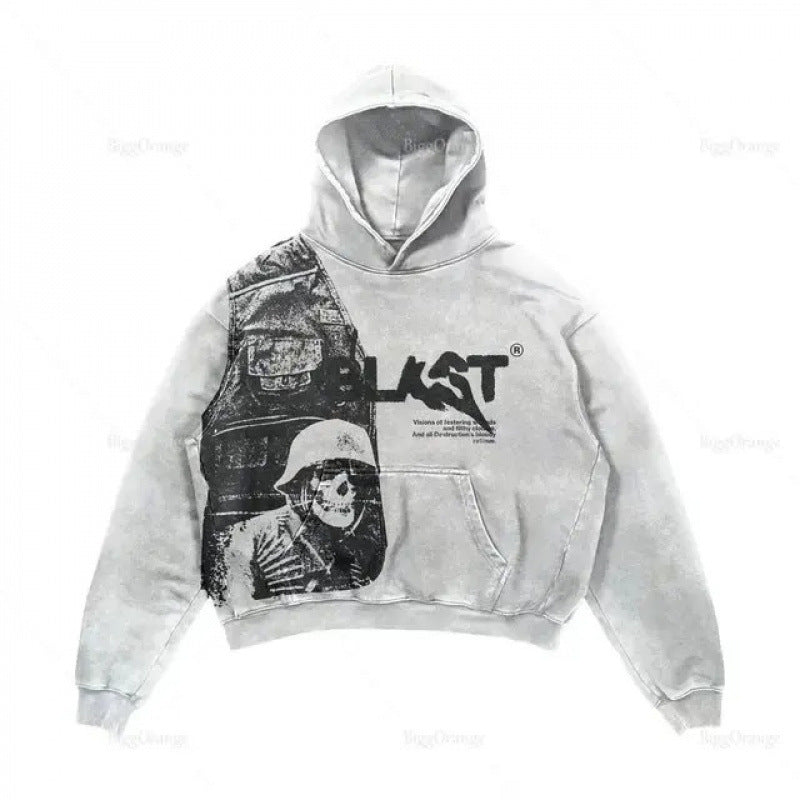 Street Fashion Brand Skull Pullover Sweat