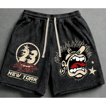 Street Hip-Hop Printed Shorts