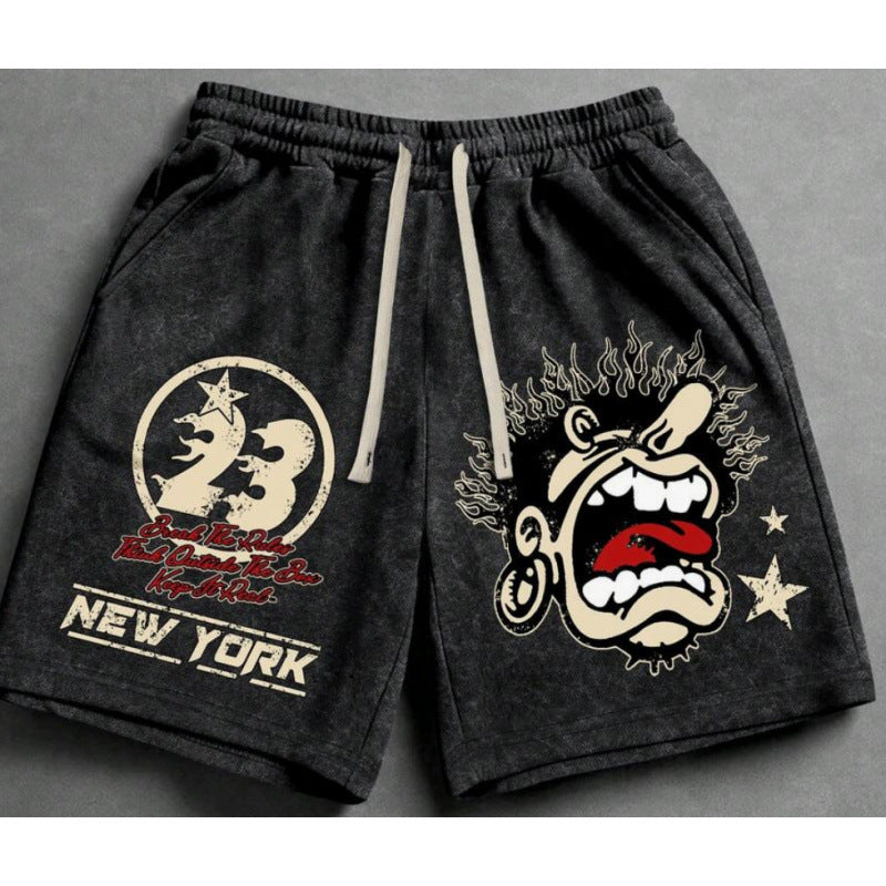 Street Hip-Hop Printed Shorts