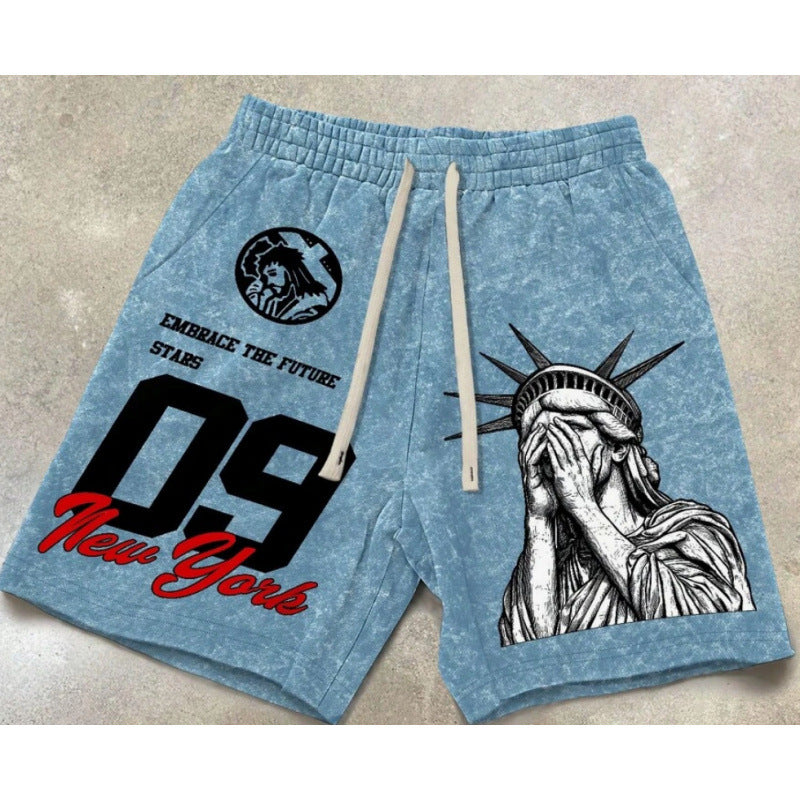 Street Hip-Hop Printed Shorts