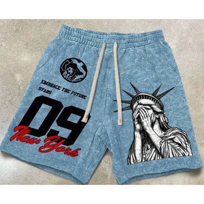 Street Hip-Hop Printed Shorts
