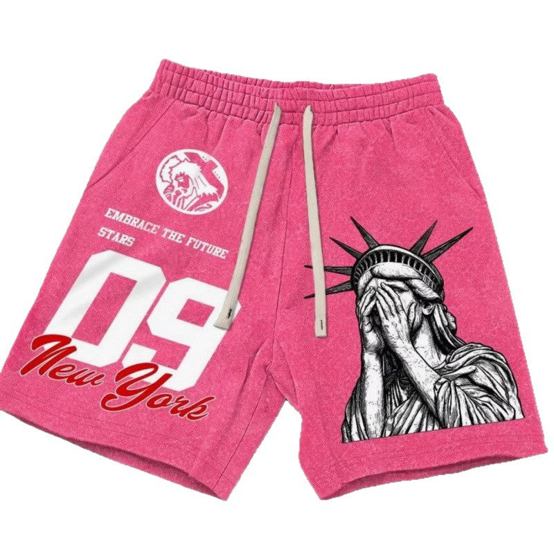 Street Hip-Hop Printed Shorts