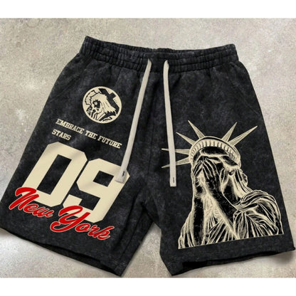 Street Hip-Hop Printed Shorts