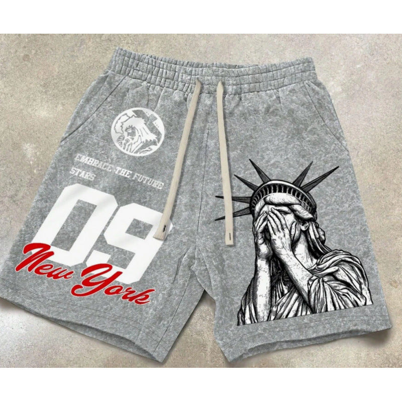 Street Hip-Hop Printed Shorts