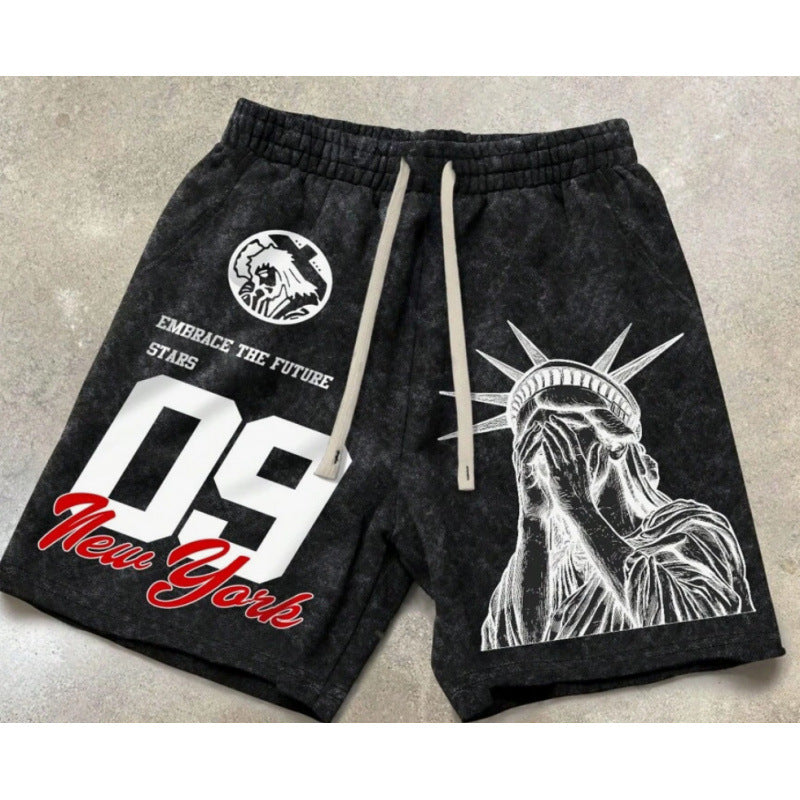 Street Hip-Hop Printed Shorts