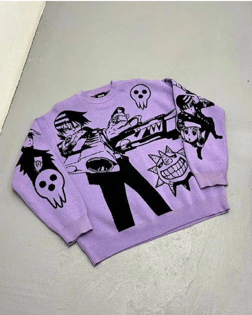 Street Style Jacquard Knit Sweater