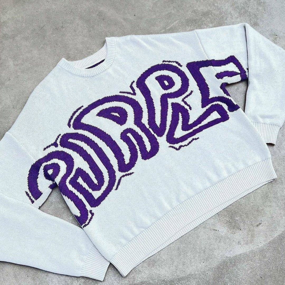 Street Style Jacquard Knit Sweater