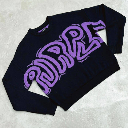 Street Style Jacquard Knit Sweater