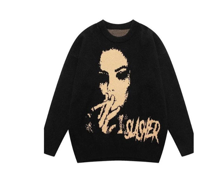 Street Style Jacquard Knit Sweater