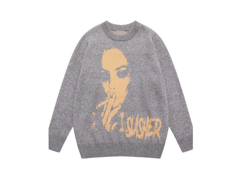 Street Style Jacquard Knit Sweater