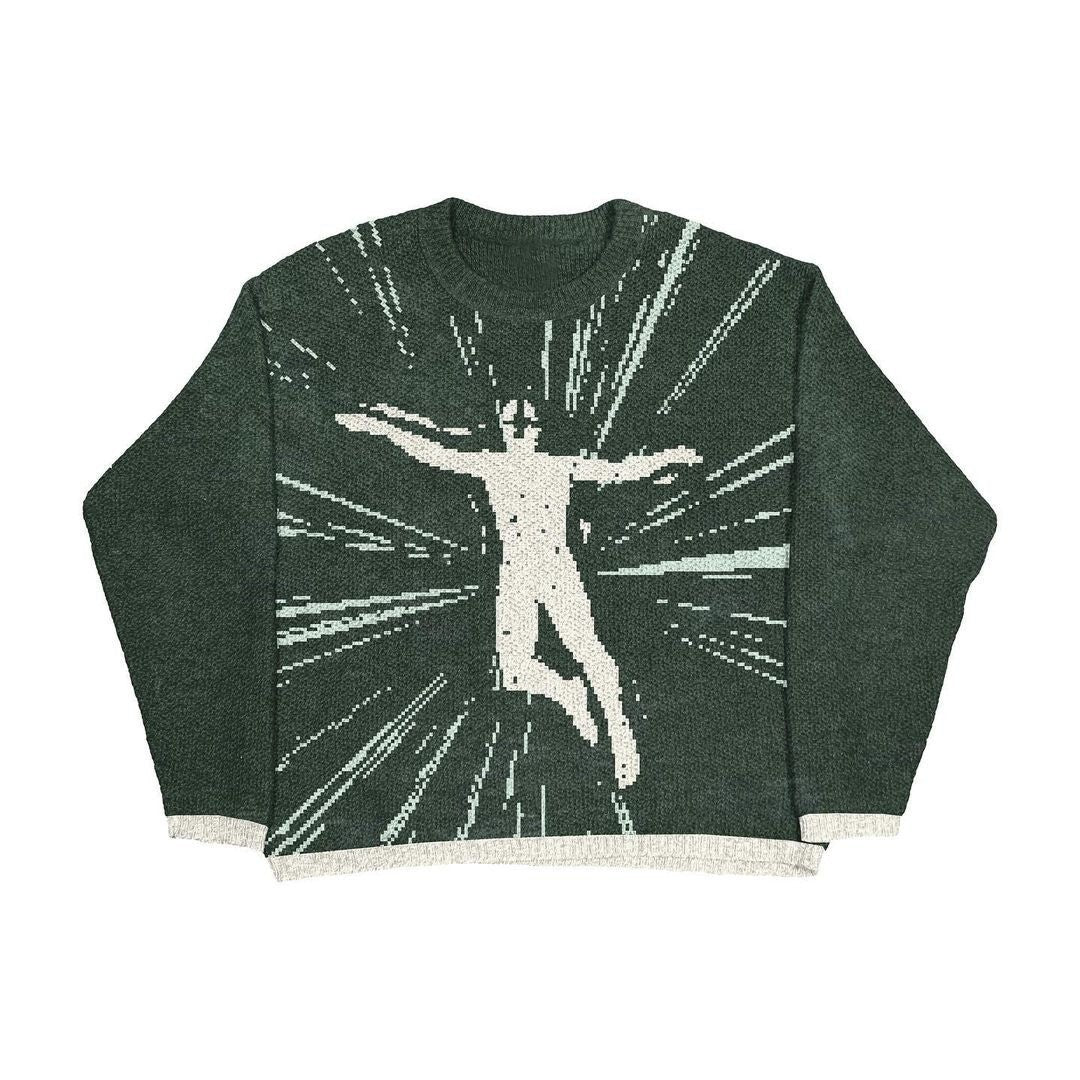 Street Style Jacquard Knit Sweater