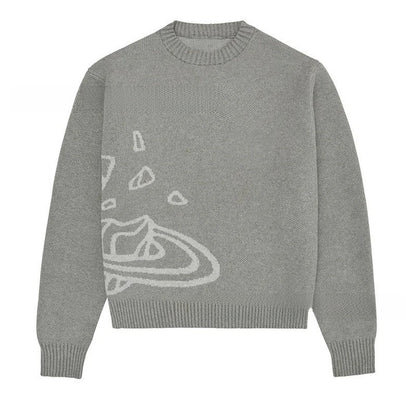 Street Style Jacquard Knit Sweater