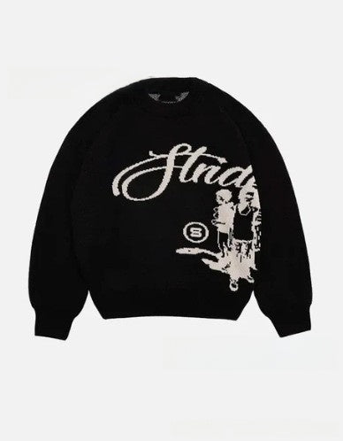 Street Style Jacquard Knit Sweater