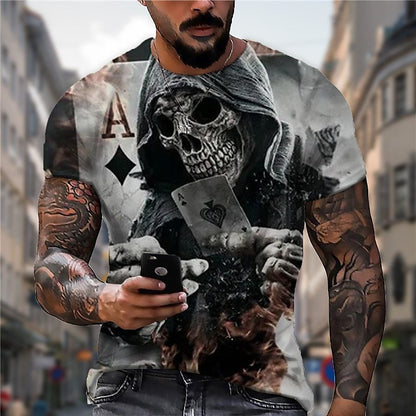 Street-style Trendy Men's Round-Neck T-Shirt