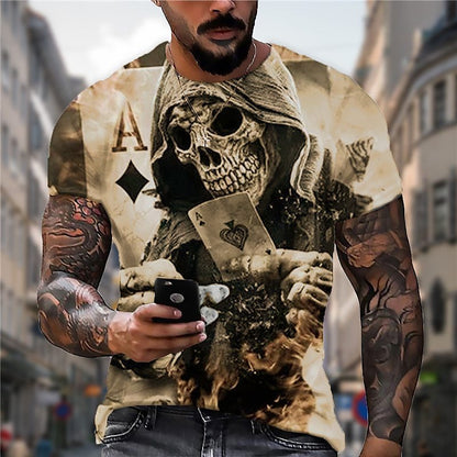 Street-style Trendy Men's Round-Neck T-Shirt