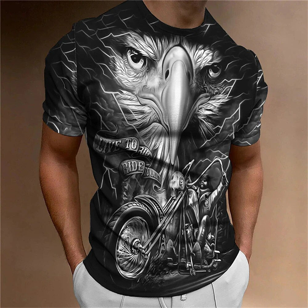 Street-style Trendy Men's Round-Neck T-Shirt