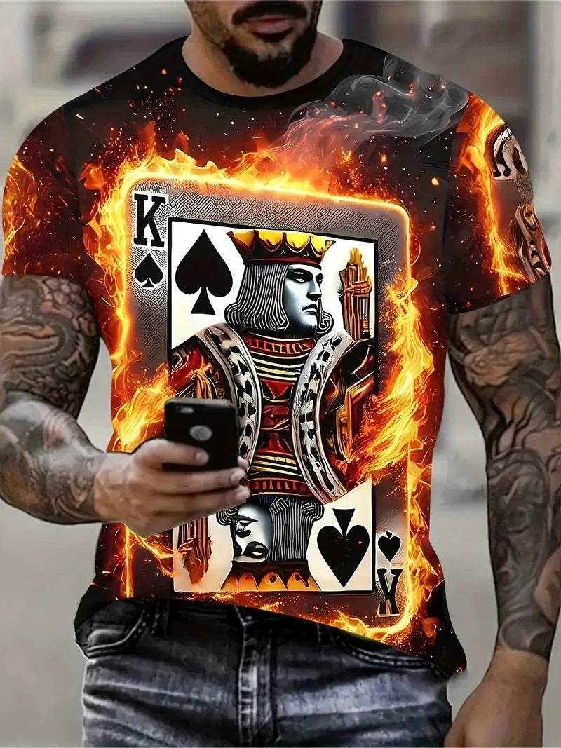 Street-style Trendy Men's Round-Neck T-Shirt