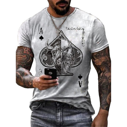 Street-style Trendy Men's Round-Neck T-Shirt