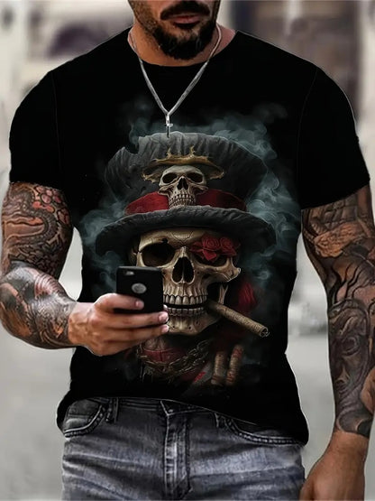 Street-style Trendy Men's Round-Neck T-Shirt
