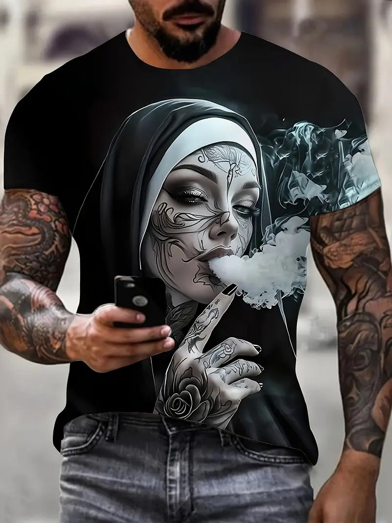 Street-style Trendy Men's Round-Neck T-Shirt