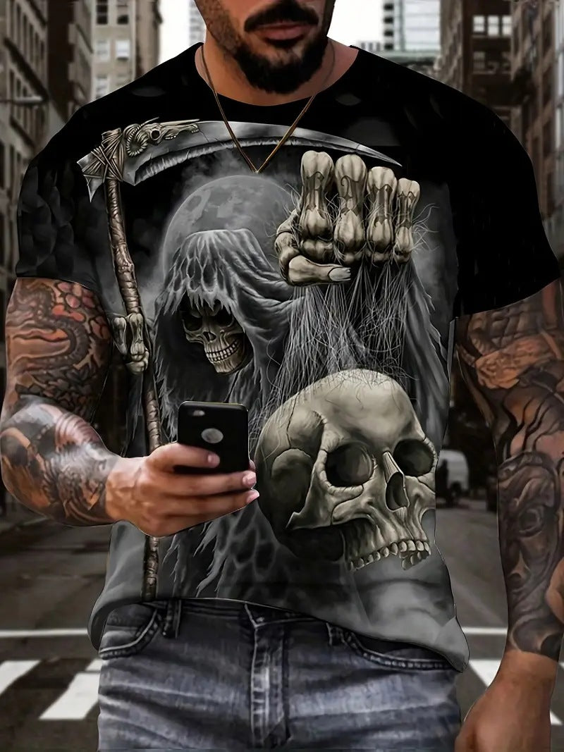 Street-style Trendy Men's Round-Neck T-Shirt