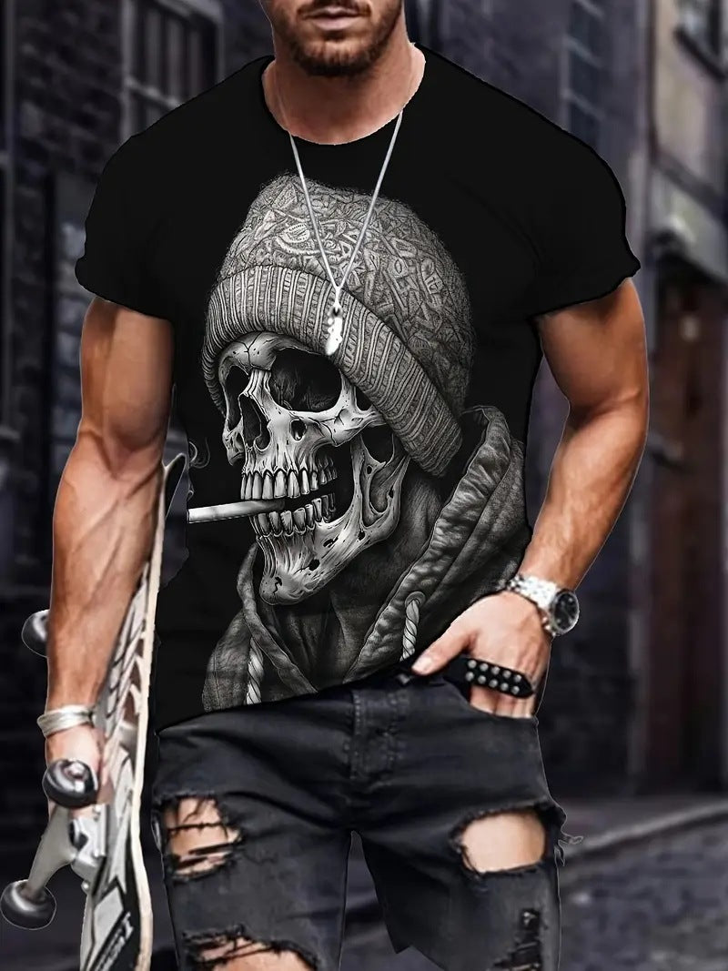 Street-style Trendy Men’s Round-Neck T-Shirt