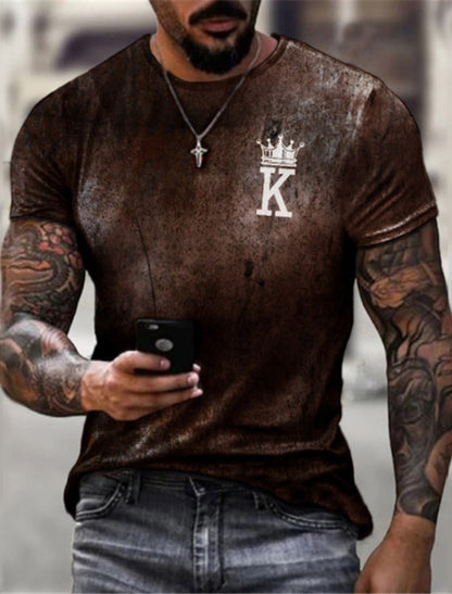 Street-style Trendy Men's Round-Neck T-Shirt