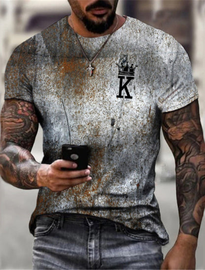 Street-style Trendy Men's Round-Neck T-Shirt