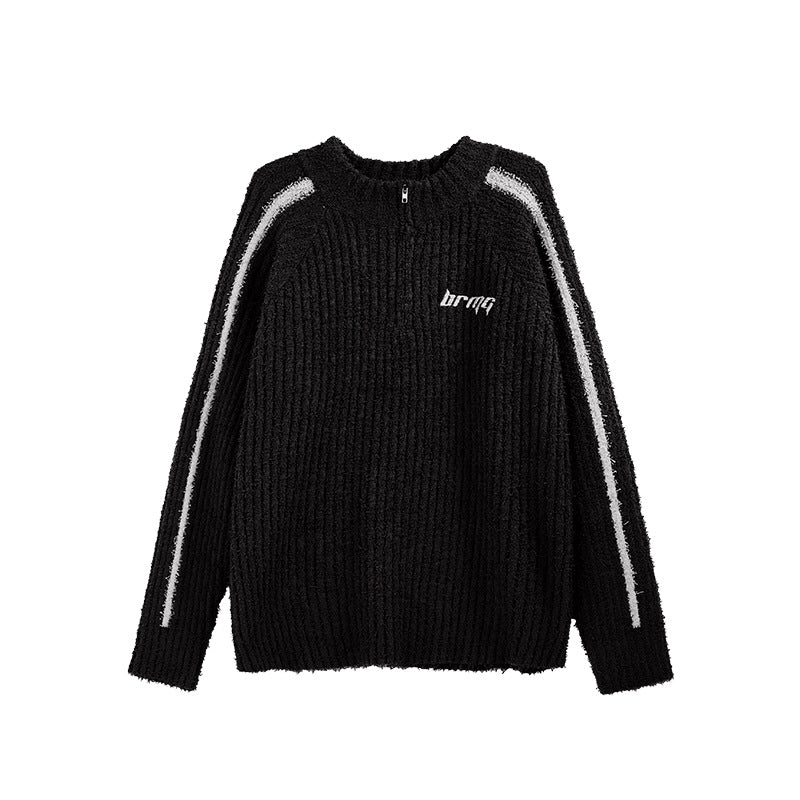 Streetwear Retro Sweater with Embroidery