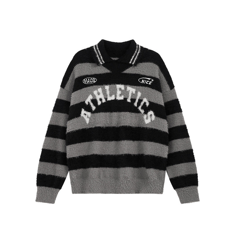 Streetwear Retro Sweater with Embroidery