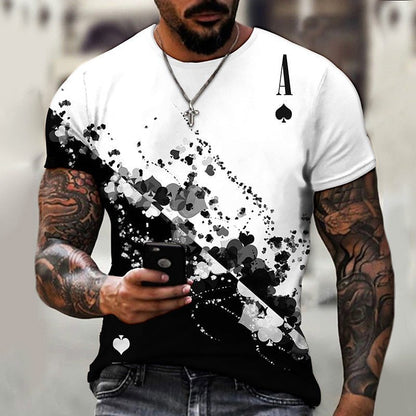 Streetwear-style men's round-neck T-shirt