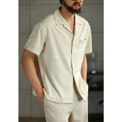 Stretch Cuban Collar Short Sleeve Shirt