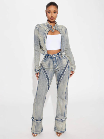 Stretch Denim Jacket and Pants