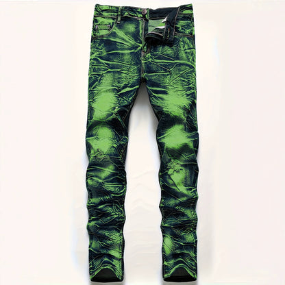 Stretch Denim Trousers with Slim Fit