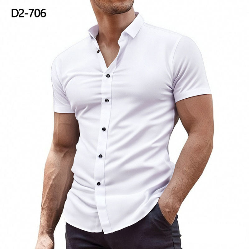 Stretch Fit Mens Short Sleeve Shirt