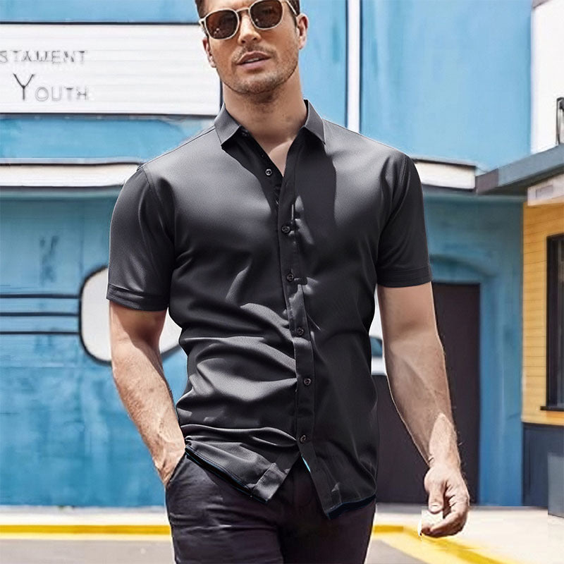 Stretch Fit Mens Short Sleeve Shirt