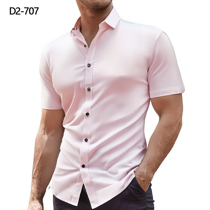 Stretch Fit Mens Short Sleeve Shirt