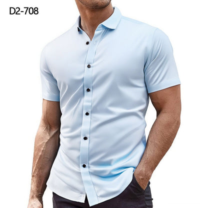 Stretch Fit Mens Short Sleeve Shirt