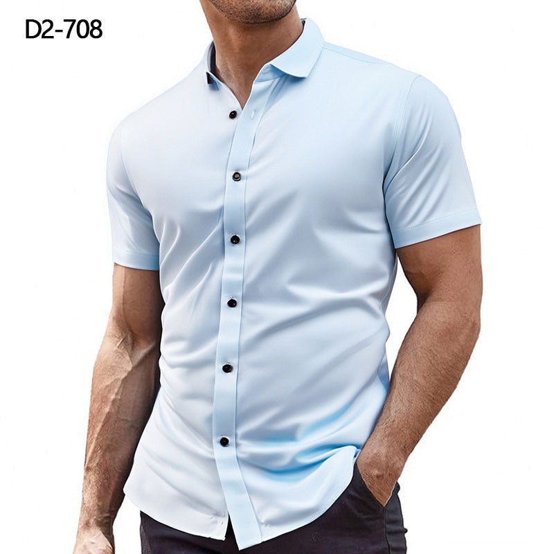 Stretch Fit Mens Short Sleeve Shirt