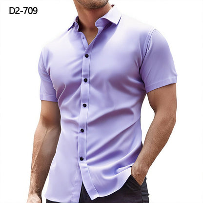 Stretch Fit Mens Short Sleeve Shirt