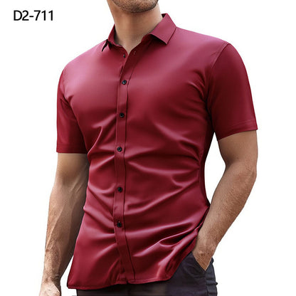 Stretch Fit Mens Short Sleeve Shirt