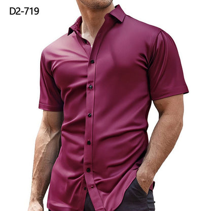 Stretch Fit Mens Short Sleeve Shirt